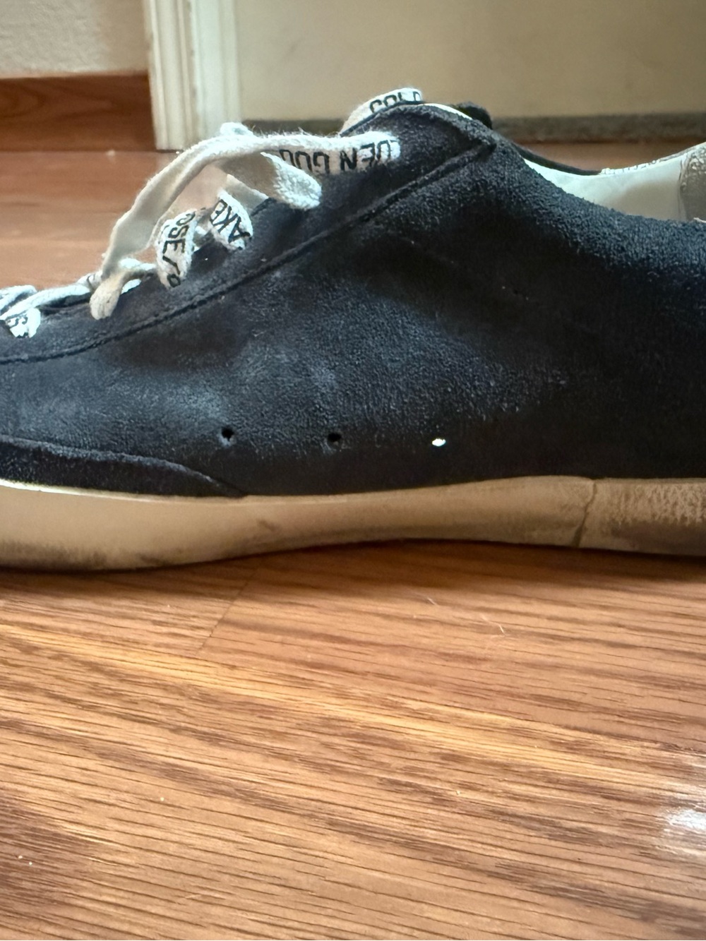 Golden Goose black suede low-top sneakers with silver star - Picture 3 of 6